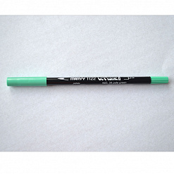 Маркер акварельный двусторонний "Le plume 2", толщина 0,3 мм, цвет бледно-зеленый (Marvy Uchida)